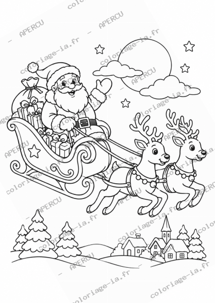 Père Noël traîneau