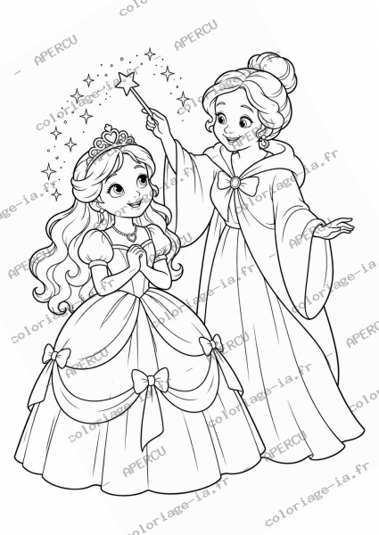 Princesse et fée marraine