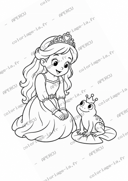 Princesse et grenouille enchantée