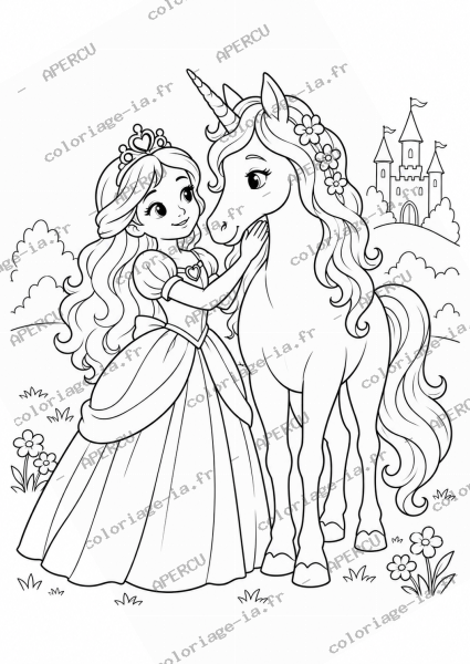 Princesse et licorne