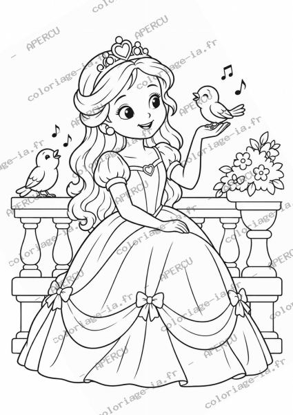 Princesse et oiseaux chanteurs