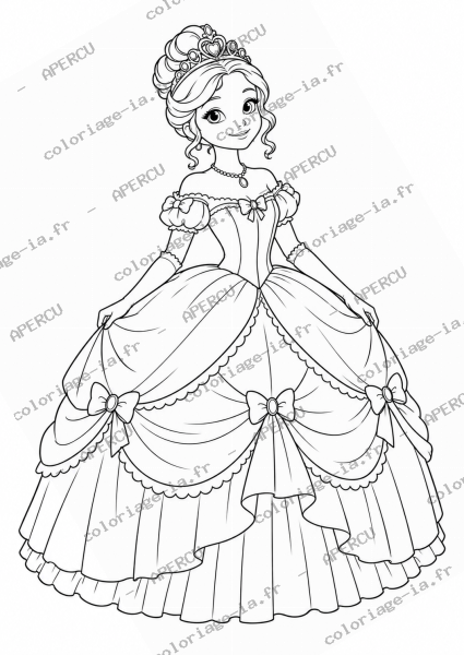 Princesse et sa robe à crinoline