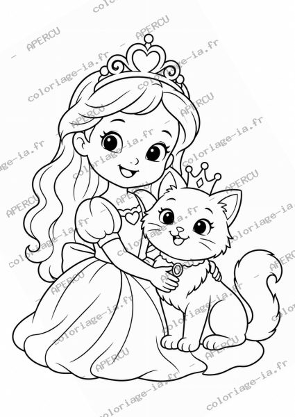 Princesse et son chat royal