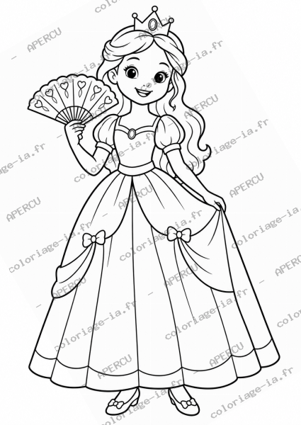 Princesse et son éventail