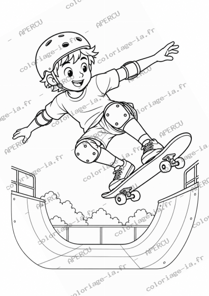 Skateboard en rampe