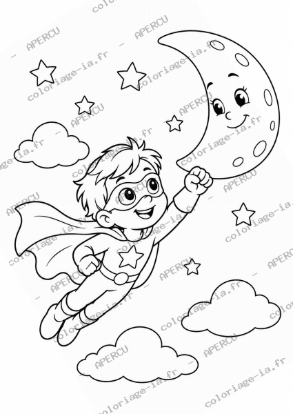 Super-héros et la lune