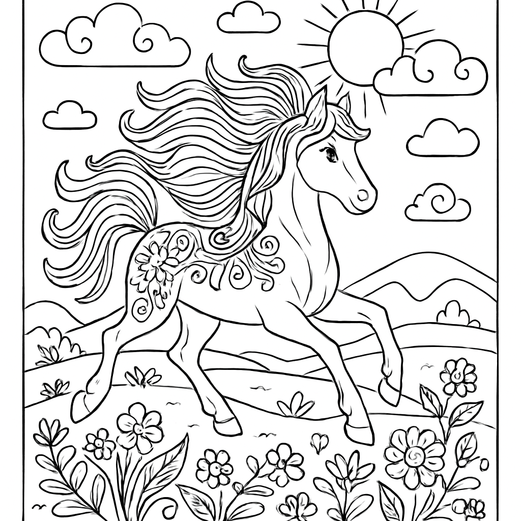 Cheval galopant
