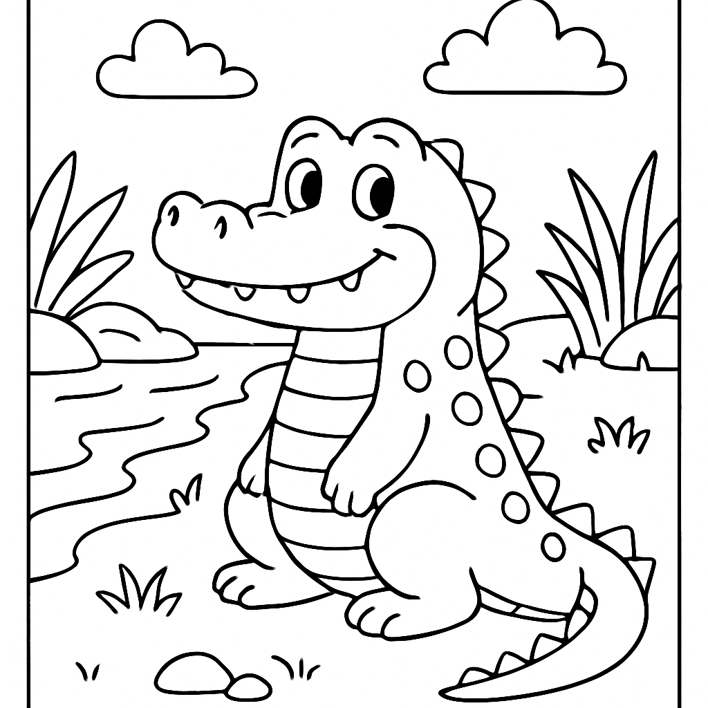 Crocodile souriant