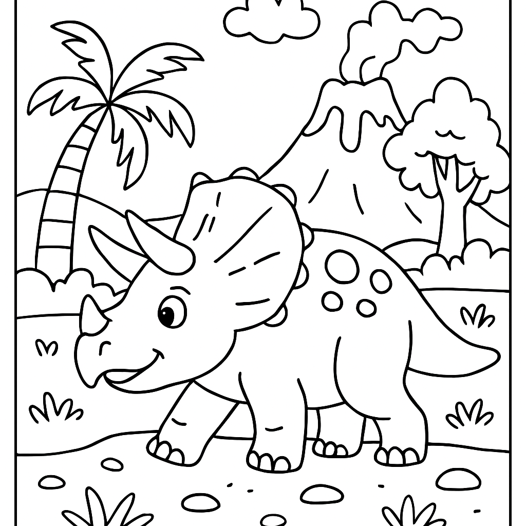 Triceratops à trois cornes
