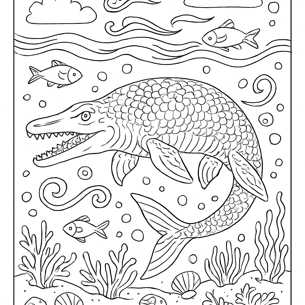 Mosasaurus aquatique