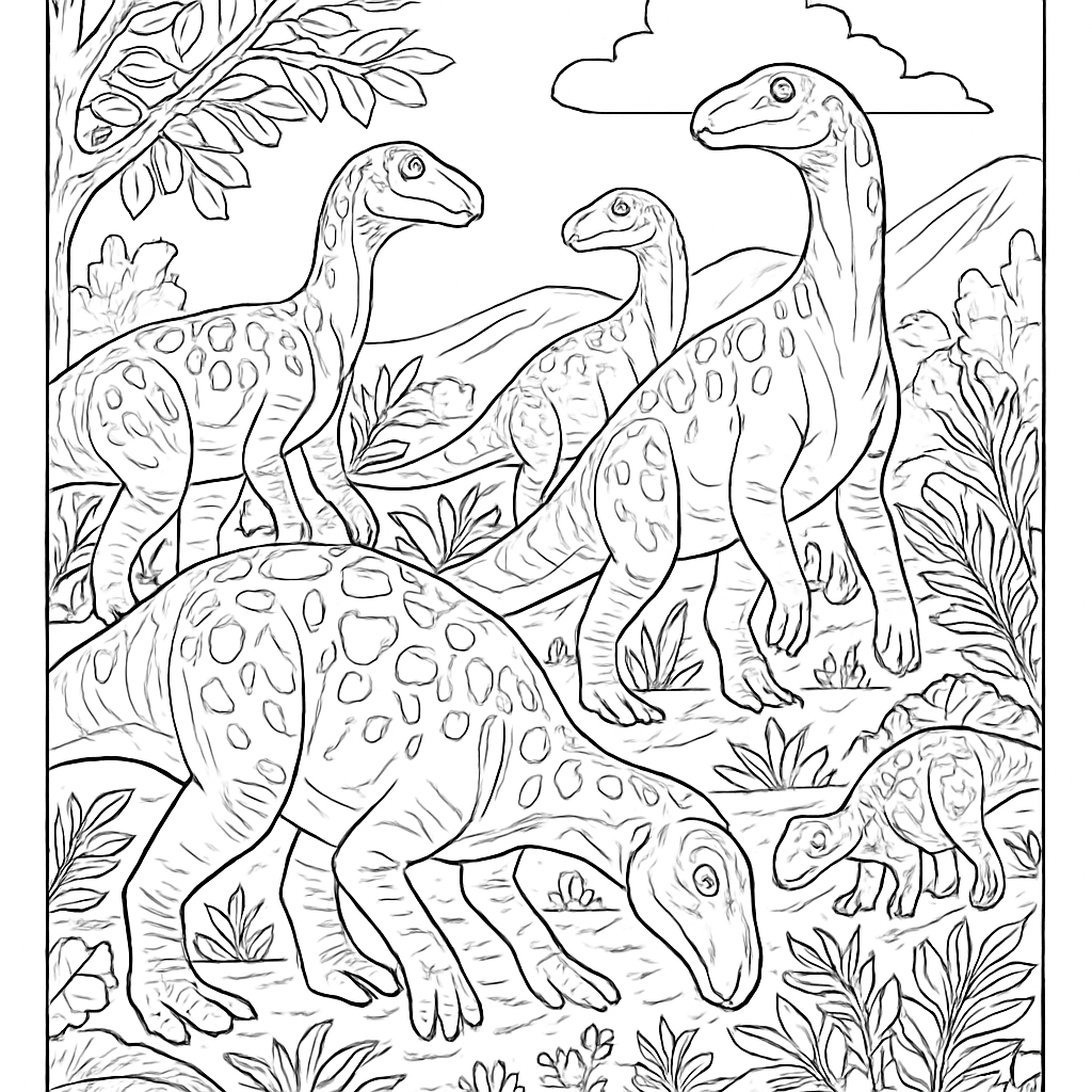 Iguanodon en troupeau
