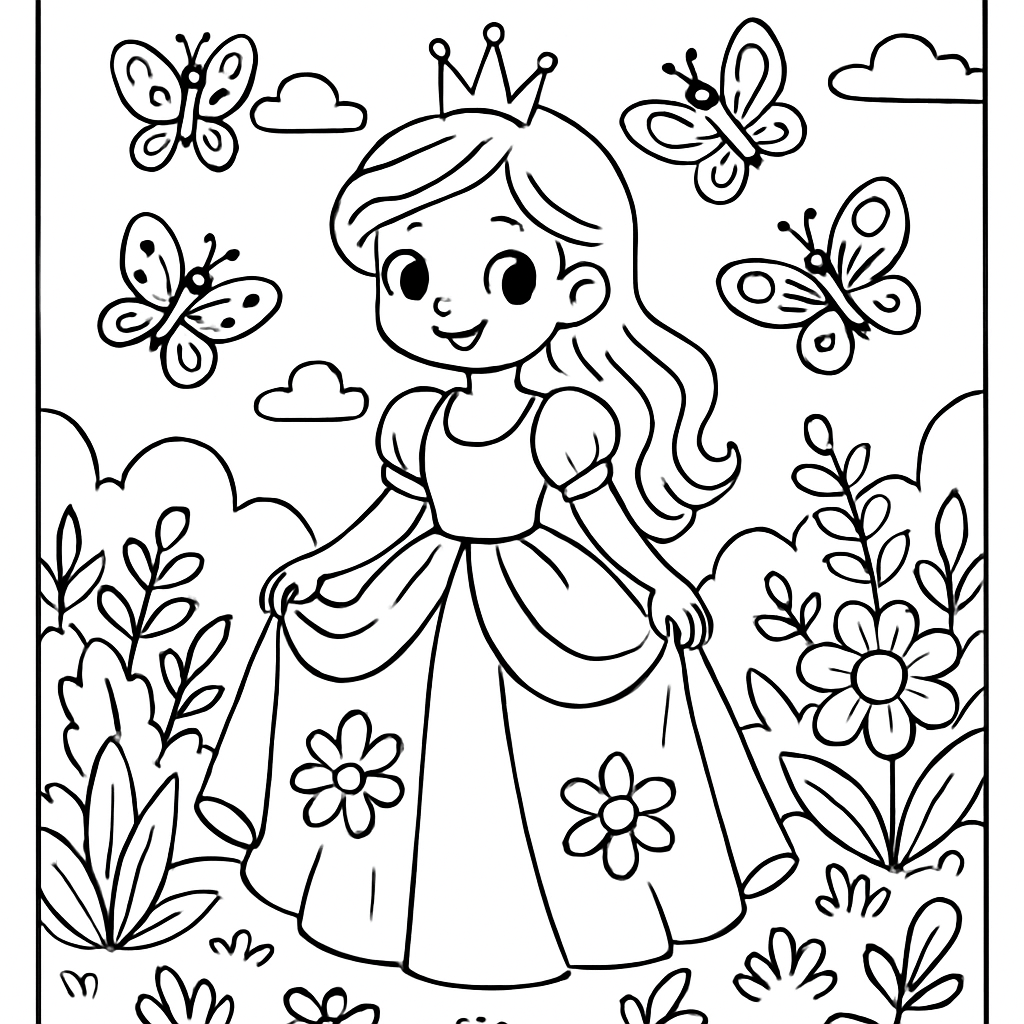 Princesse et papillons