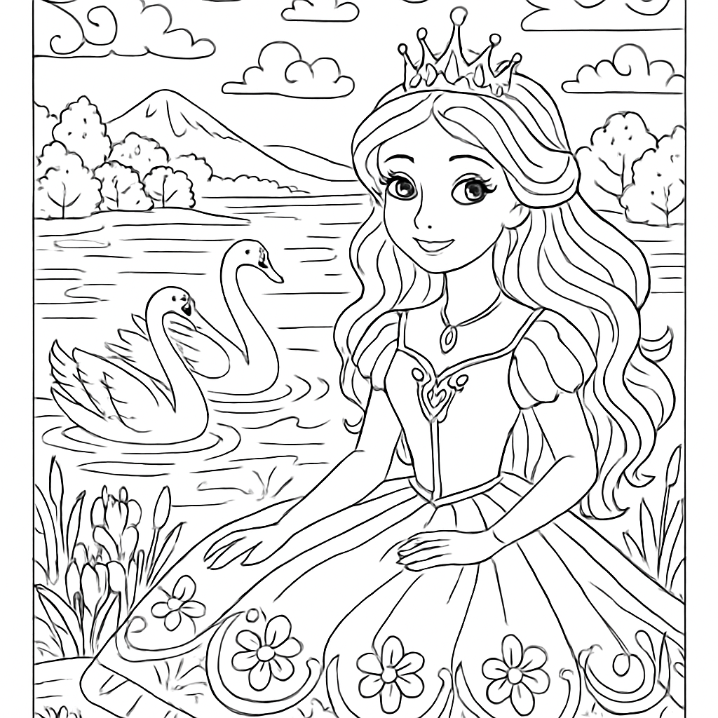 Princesse au bord du lac