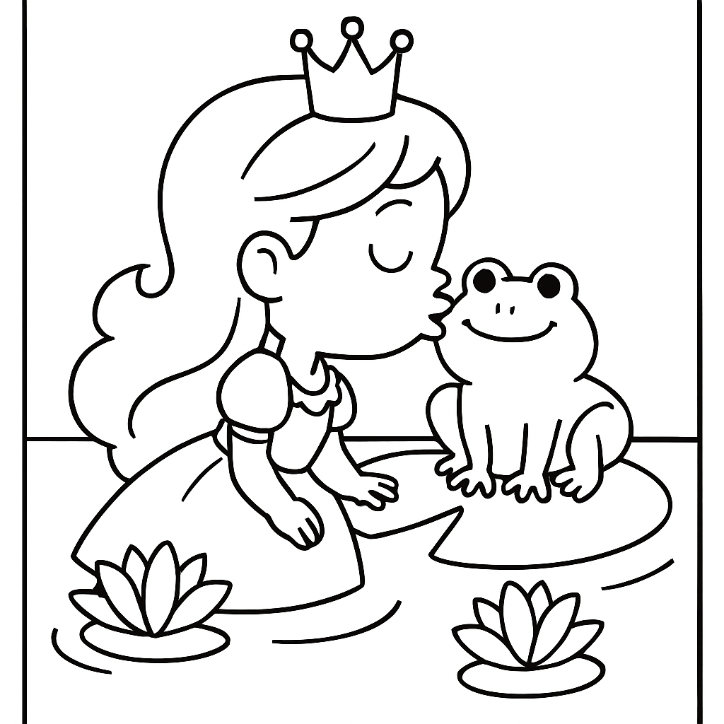 Princesse et grenouille enchantée
