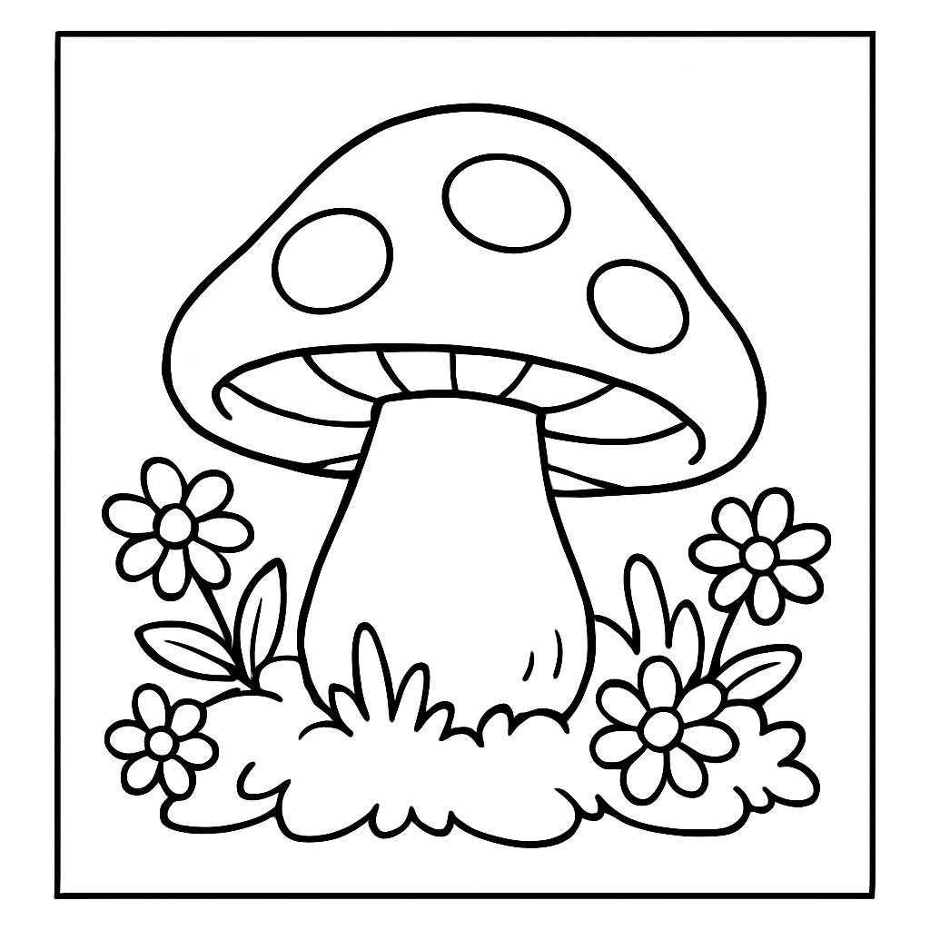 Champignon dans la mousse