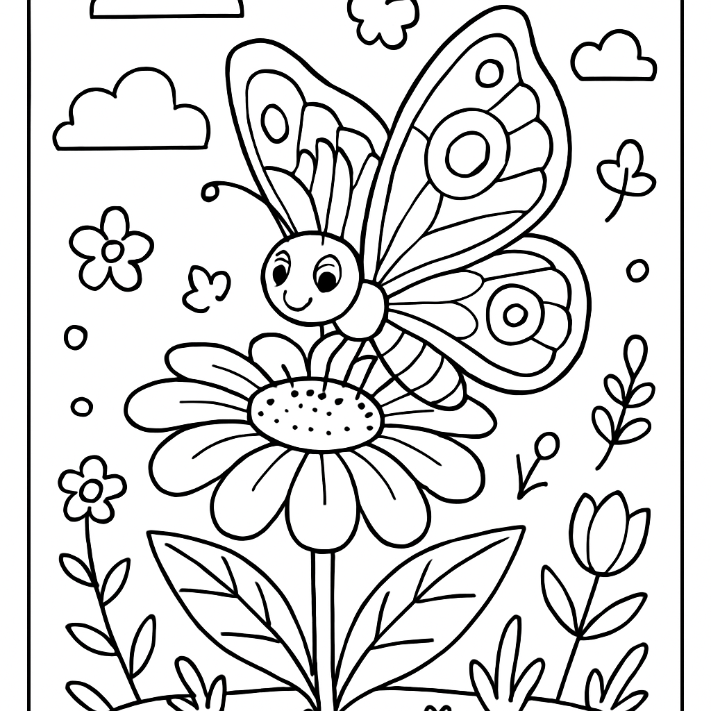 Papillon dans les fleurs