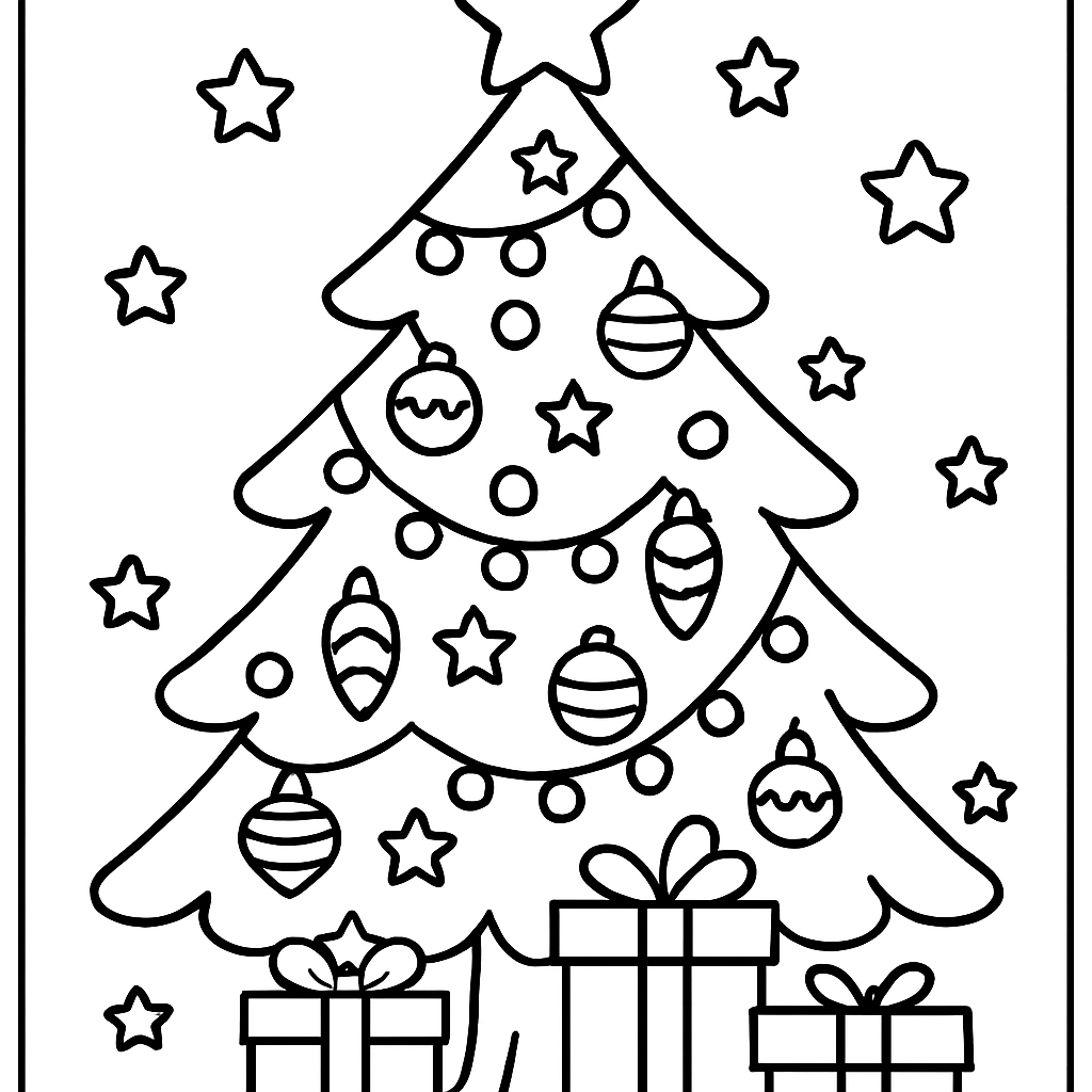 Sapin de Noël décoré