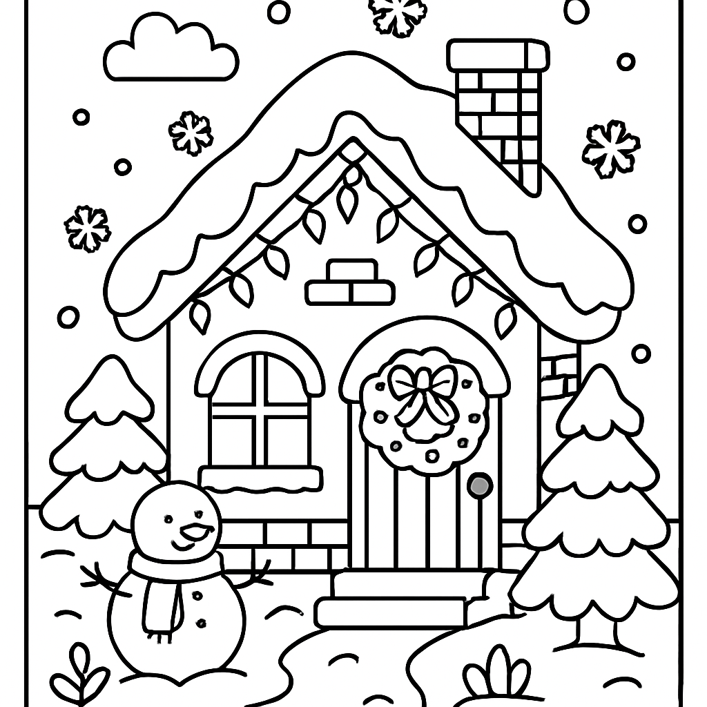 Maison enneigée