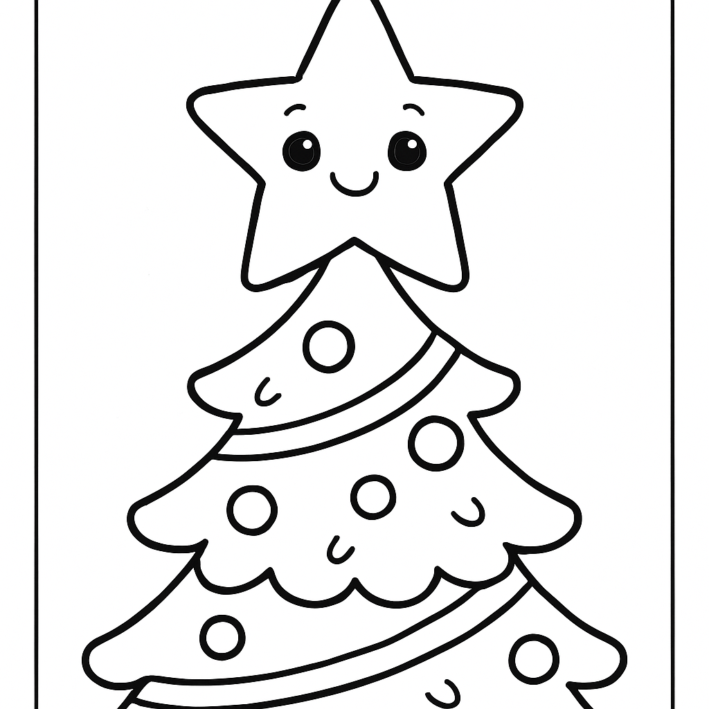 Étoile au sommet du sapin
