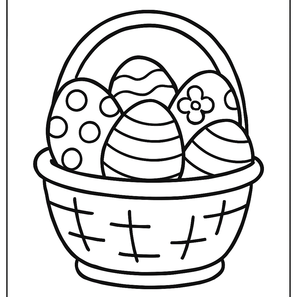 Panier d'œufs de Pâques