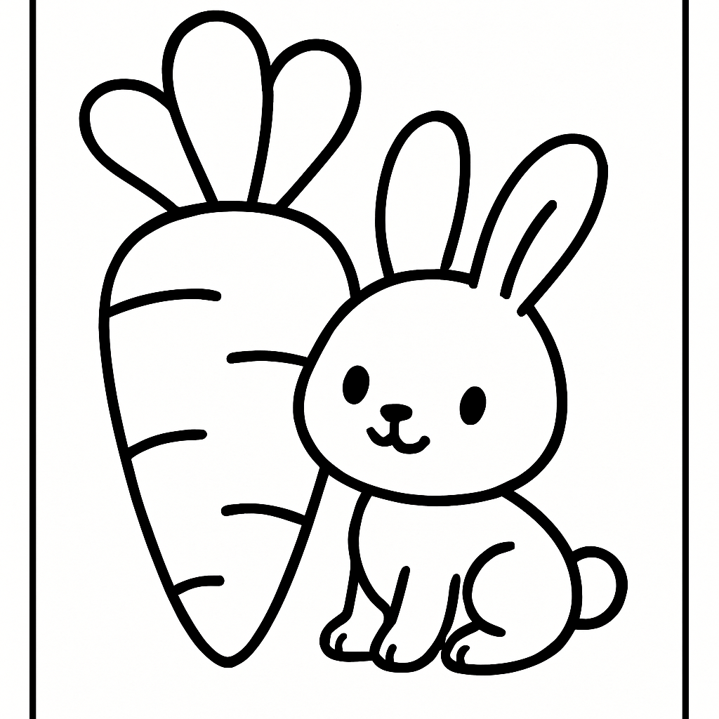 Carotte géante et lapin