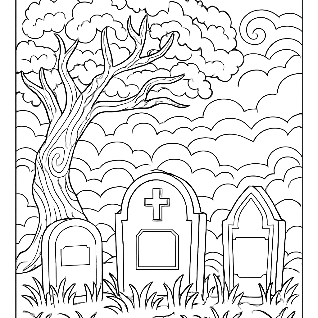 Cimetière de nuit