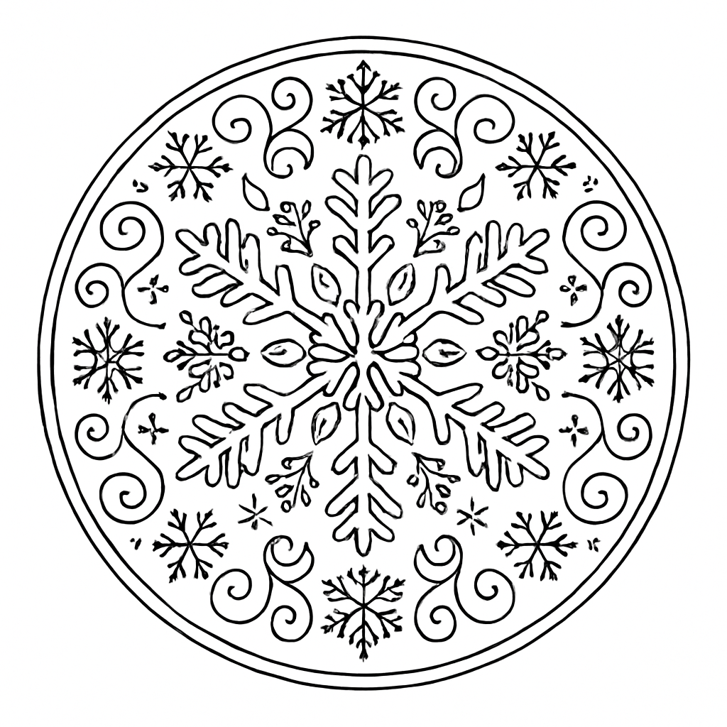 Mandala flocon de neige