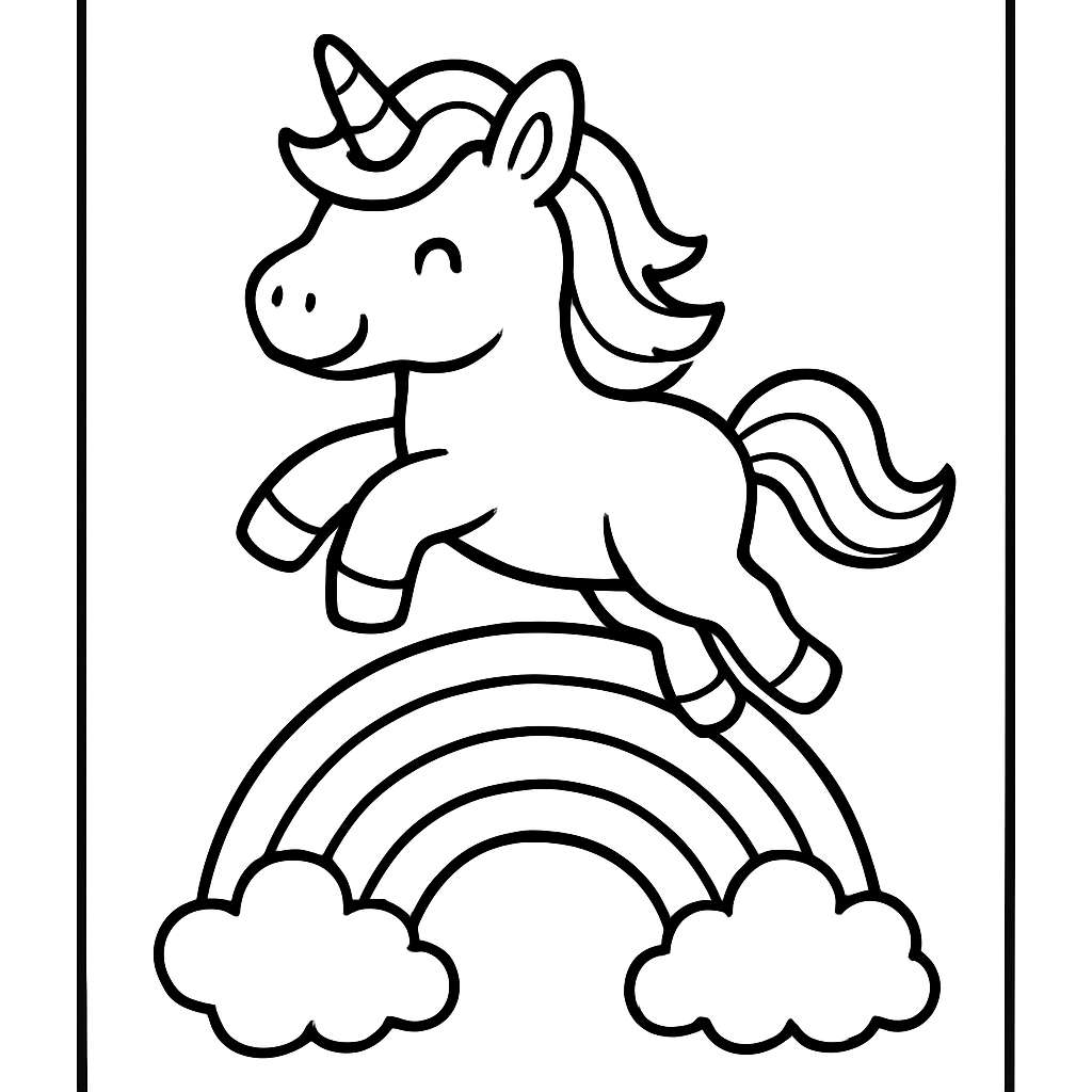 Licorne et arc-en-ciel